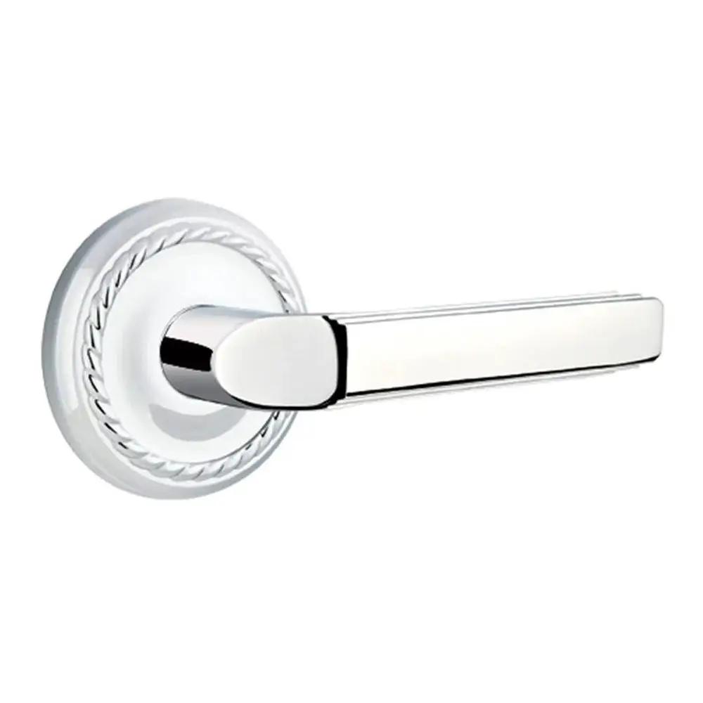Emtek Milano Door Lever with Rope Rose by Emtek