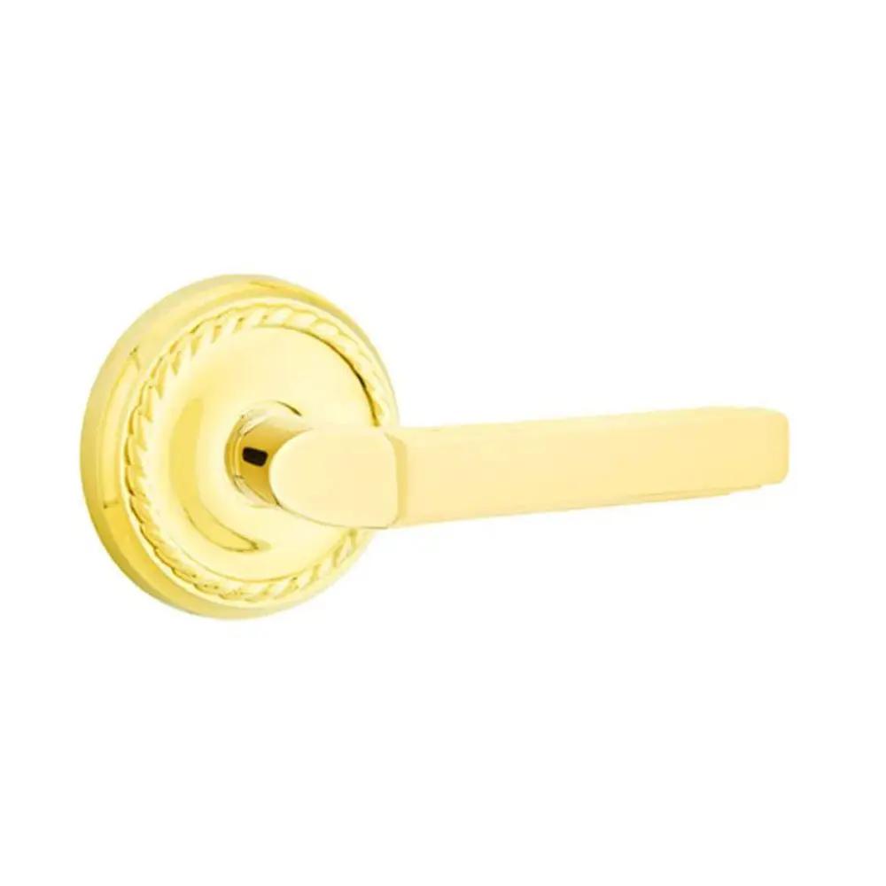 Emtek Milano Door Lever with Rope Rose by Emtek