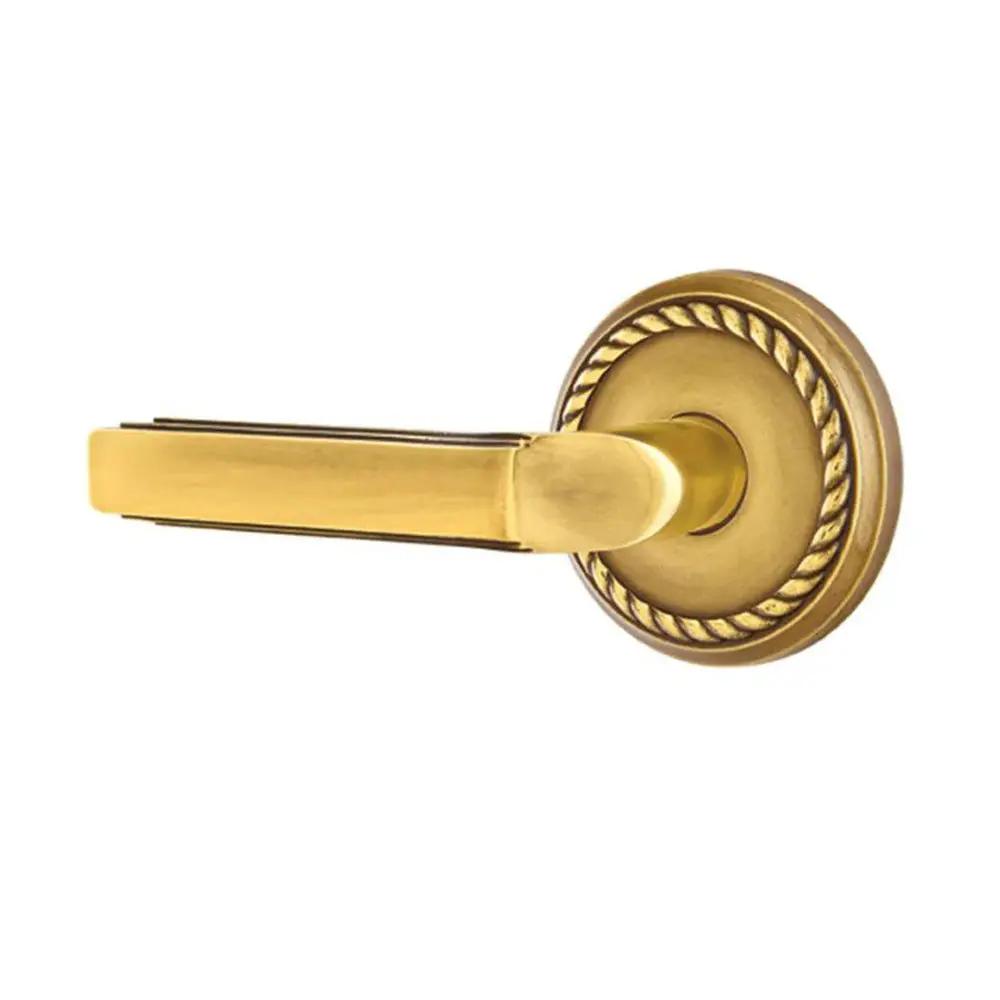 Emtek Milano Door Lever with Rope Rose by Emtek