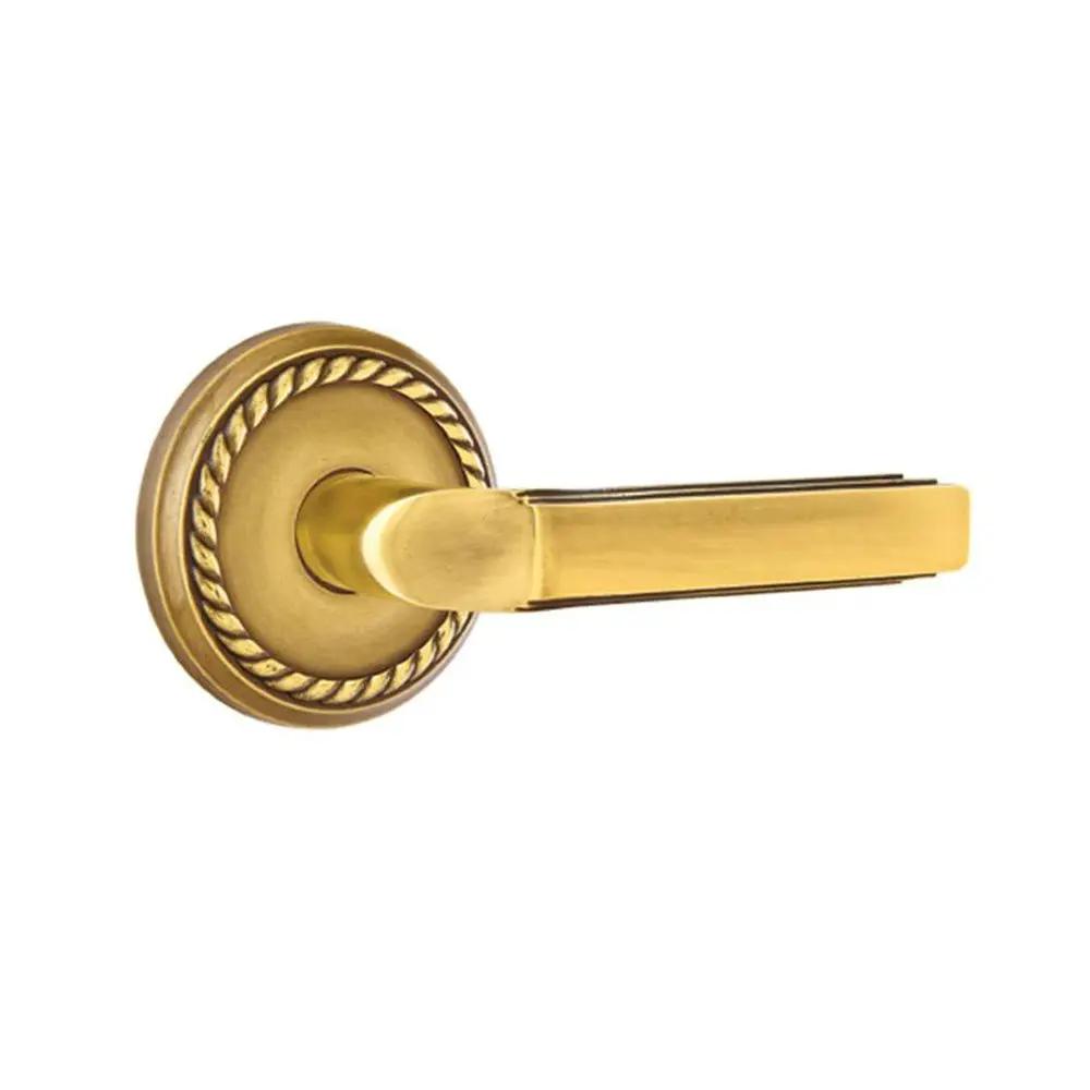 Emtek Milano Door Lever with Rope Rose by Emtek