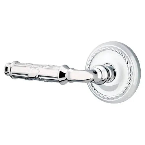 Emtek Ribbon and Reed Lever with Rope Rose by Emtek