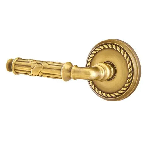 Emtek Ribbon and Reed Lever with Rope Rose by Emtek