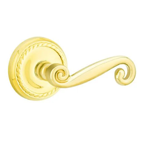 Emtek Rustic Door Lever with Rope Rose by Emtek