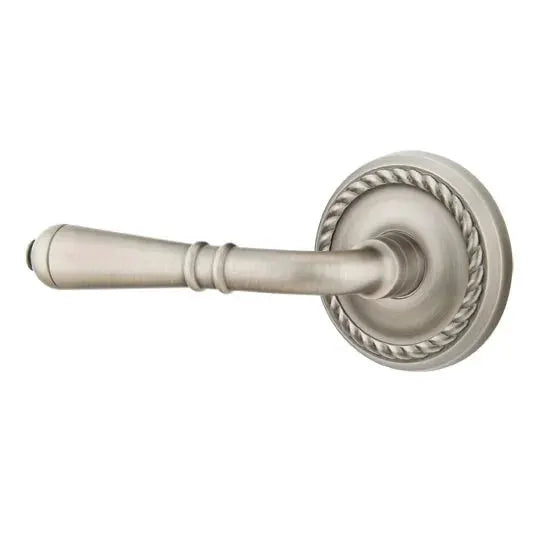 Emtek Turino Door Lever with Rope Rose by Emtek