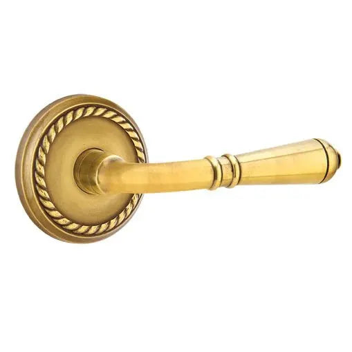 Emtek Turino Door Lever with Rope Rose by Emtek