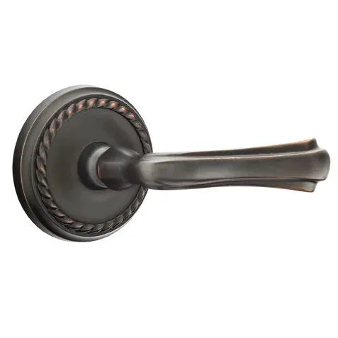 Emtek Wembley Lever with Rope Rose by Emtek