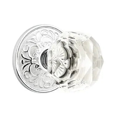 Emtek Diamond Door Knob with Lancaster Rose by Emtek
