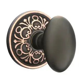 Emtek Egg Door Knob with Lancaster Rose by Emtek