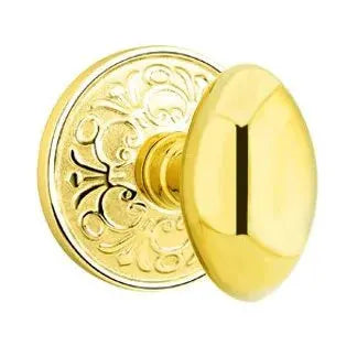Emtek Egg Door Knob with Lancaster Rose by Emtek