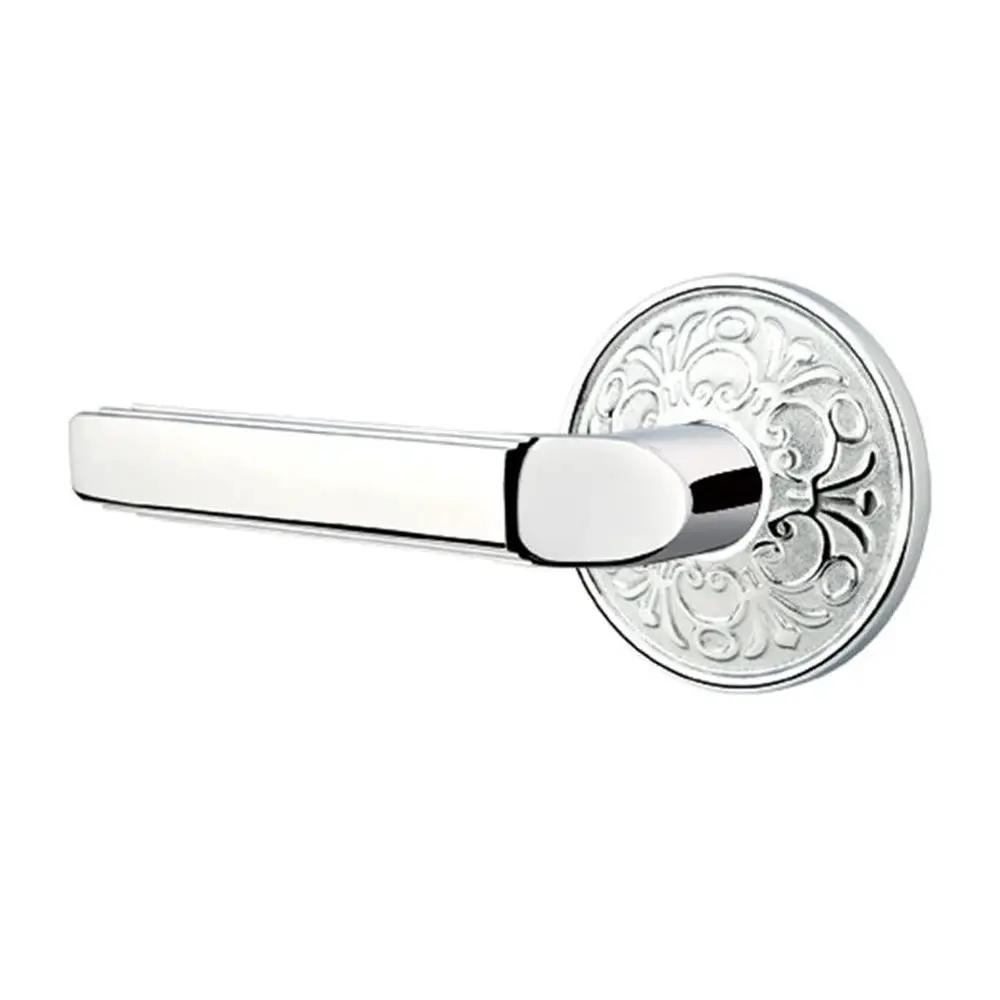 Emtek Milano Door Lever with Lancaster Rose by Emtek