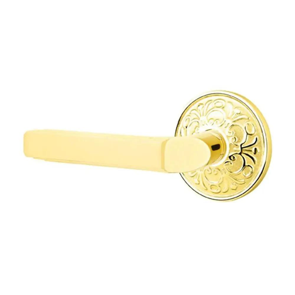 Emtek Milano Door Lever with Lancaster Rose by Emtek