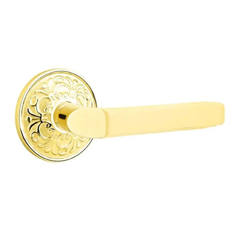 Emtek Milano Door Lever with Lancaster Rose by Emtek