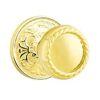Emtek Rope Knob with Lancaster Rose by Emtek