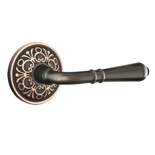 Emtek Turino Door Lever with Lancaster Rose by Emtek