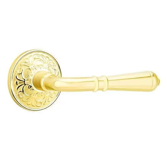Emtek Turino Door Lever with Lancaster Rose by Emtek