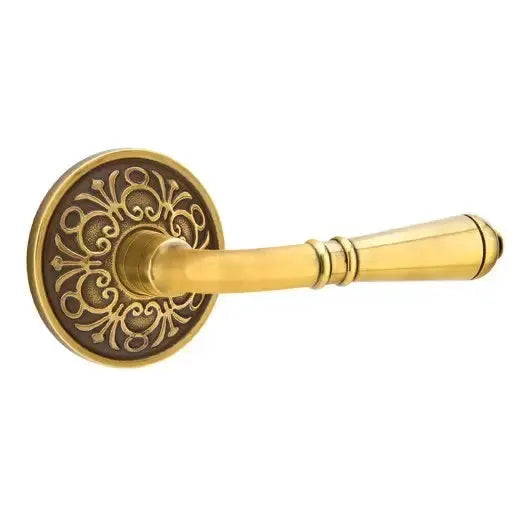 Emtek Turino Door Lever with Lancaster Rose by Emtek