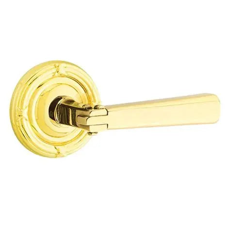 Emtek Arts and Crafts Door Lever with Ribbon and Reed Rose by Emtek