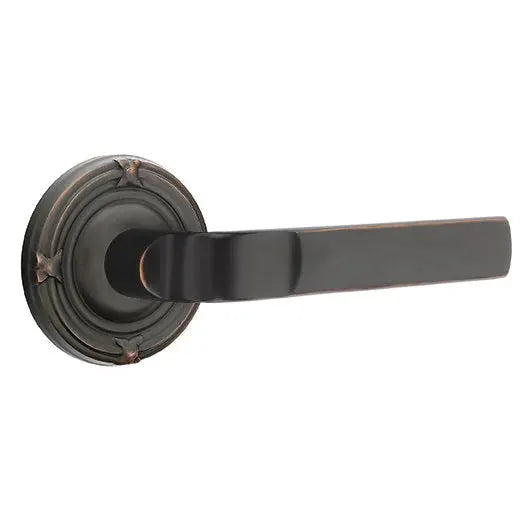 Emtek Aston Lever with Ribbon and Reed Rose by Emtek