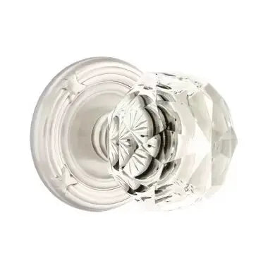 Emtek Diamond Door Knob with Ribbon and Reed Rose by Emtek