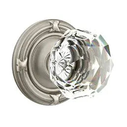 Emtek Diamond Door Knob with Ribbon and Reed Rose by Emtek