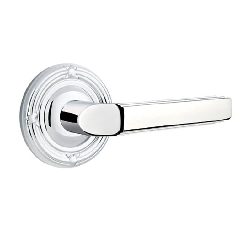 Emtek Milano Door Lever with Ribbon and Reed Rose by Emtek