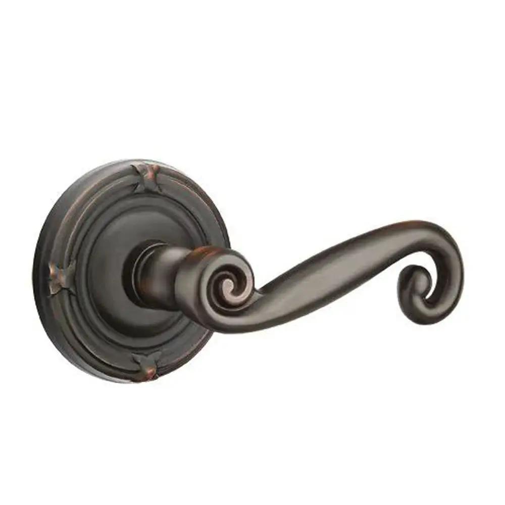 Emtek Rustic Door Lever with Ribbon and Reed Rose by Emtek