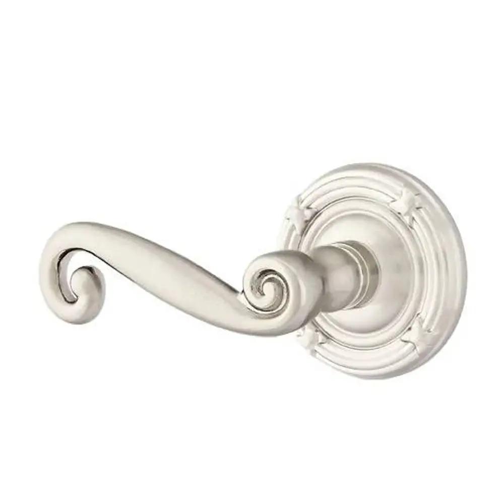 Emtek Rustic Door Lever with Ribbon and Reed Rose by Emtek