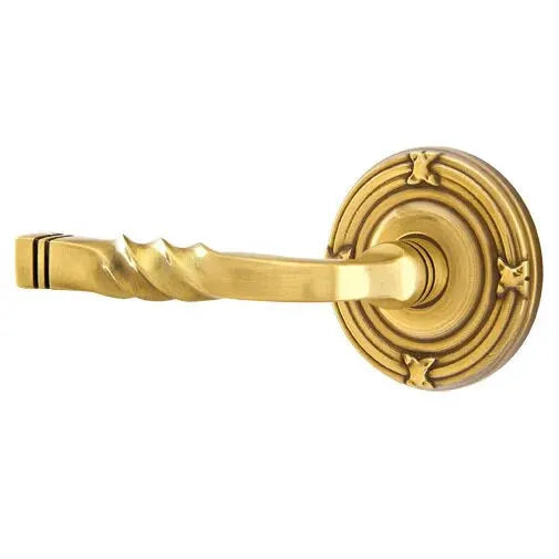 Emtek Sante Fe Lever with Ribbon and Reed Rose by Emtek