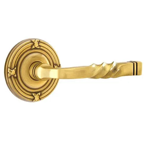 Emtek Sante Fe Lever with Ribbon and Reed Rose by Emtek