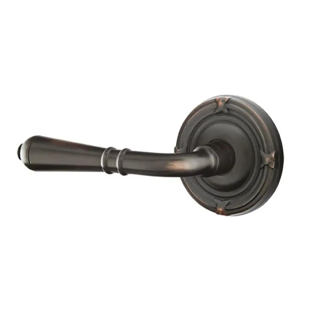 Emtek Turino Door Lever with Ribbon and Reed Rose by Emtek