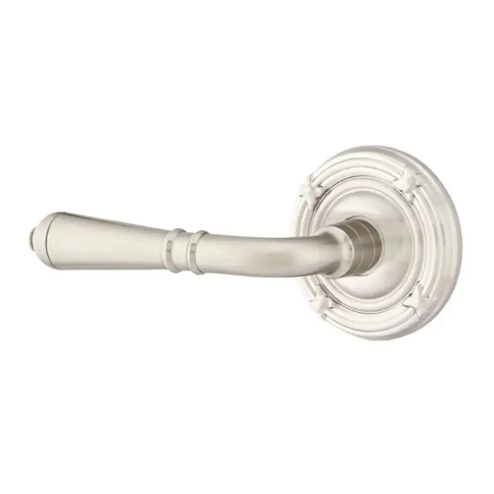 Emtek Turino Door Lever with Ribbon and Reed Rose by Emtek