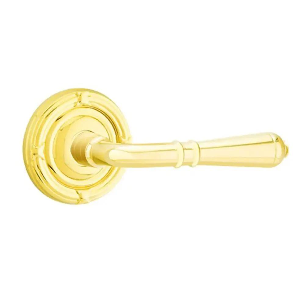 Emtek Turino Door Lever with Ribbon and Reed Rose by Emtek
