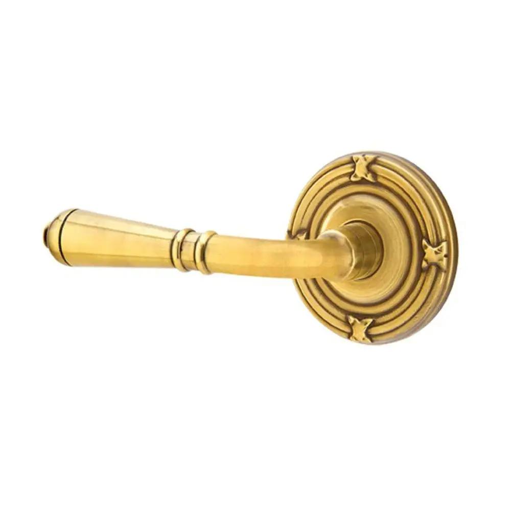 Emtek Turino Door Lever with Ribbon and Reed Rose by Emtek