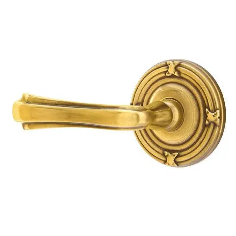 Emtek Wembley Lever with Ribbon and Reed Rose by Emtek