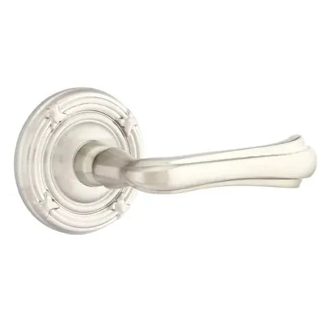 Emtek Wembley Lever with Ribbon and Reed Rose by Emtek