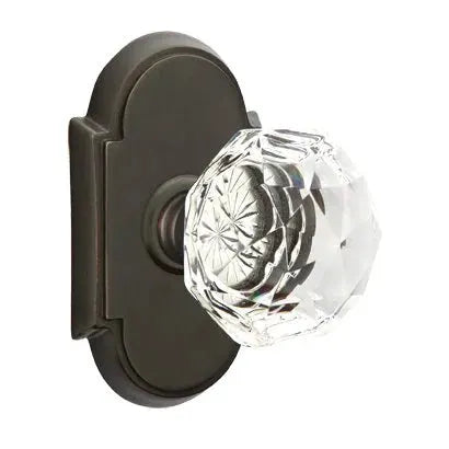 Emtek Diamond Door Knob with #8 Rose by Emtek