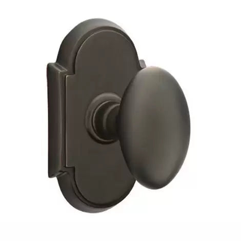 Emtek Privacy Egg Door Knob with #8 Rose by Emtek