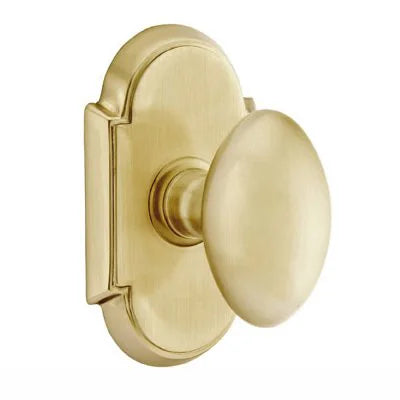 Emtek Privacy Egg Door Knob with #8 Rose by Emtek