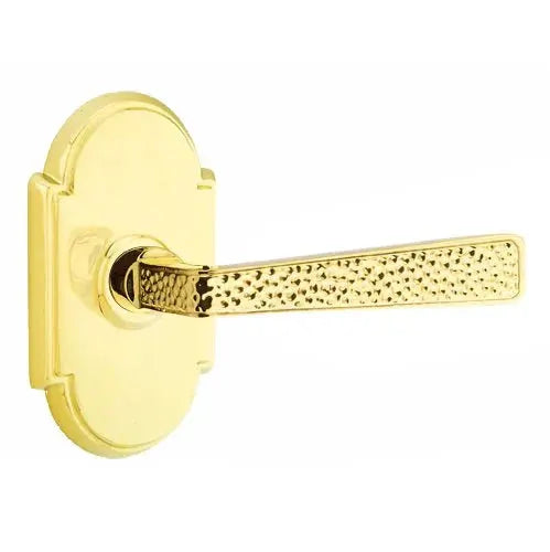 Emtek Hammered Door Lever with #8 Rose by Emtek