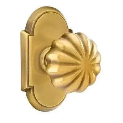 Emtek Melon Door Knob with #8 Rose by Emtek