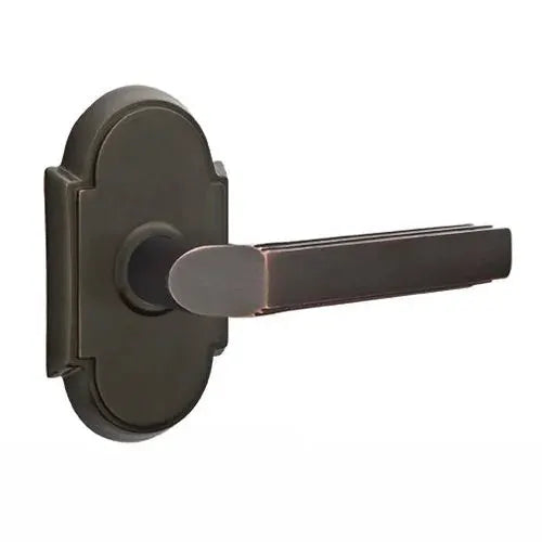 Emtek Milano Door Lever with #8 Rose by Emtek
