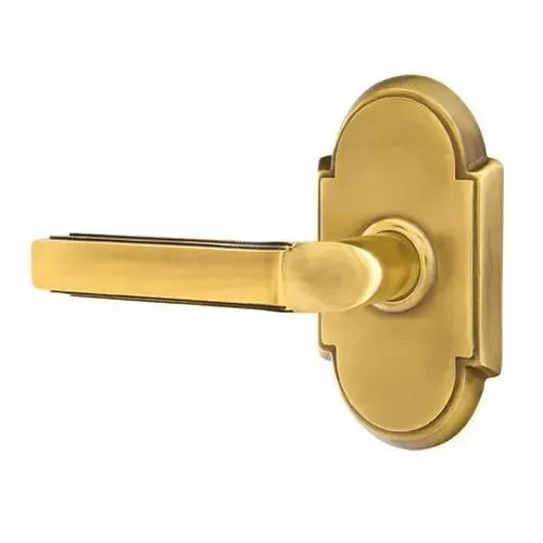 Emtek Milano Door Lever with #8 Rose by Emtek