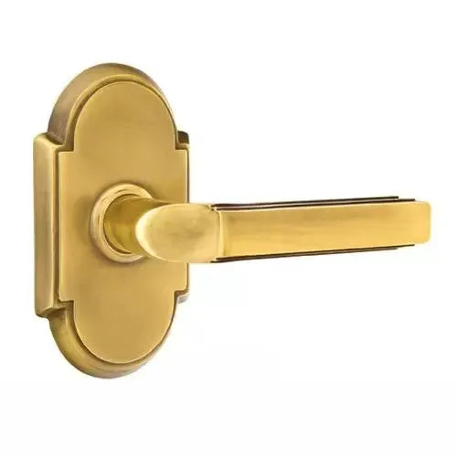 Emtek Milano Door Lever with #8 Rose by Emtek
