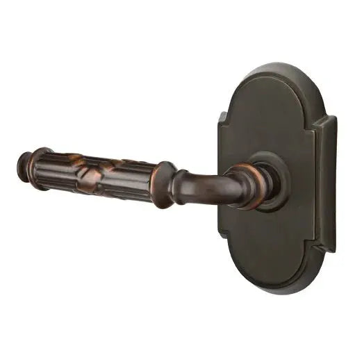 Emtek Ribbon and Reed Lever with #8 Rose by Emtek