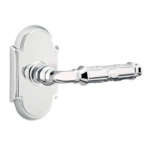 Emtek Ribbon and Reed Lever with #8 Rose by Emtek