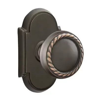 Emtek Rope Knob with #8 Rose by Emtek
