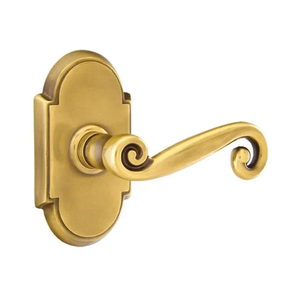 Emtek Rustic Door Lever with #8 Rose by Emtek