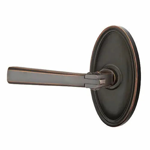 Emtek Arts and Crafts Door Lever with Oval Rose by Emtek