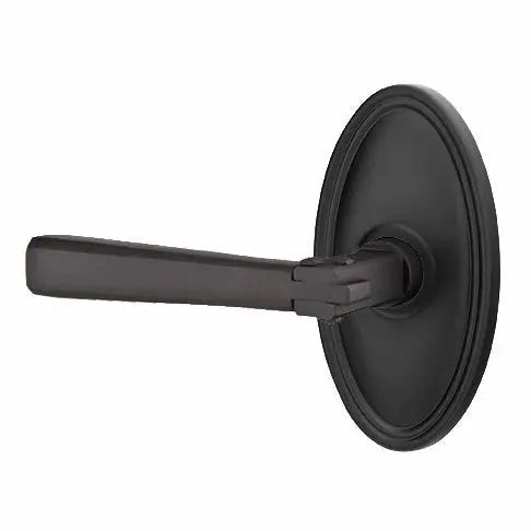 Emtek Arts and Crafts Door Lever with Oval Rose by Emtek