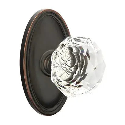 Emtek Diamond Door Knob with Oval Rose by Emtek